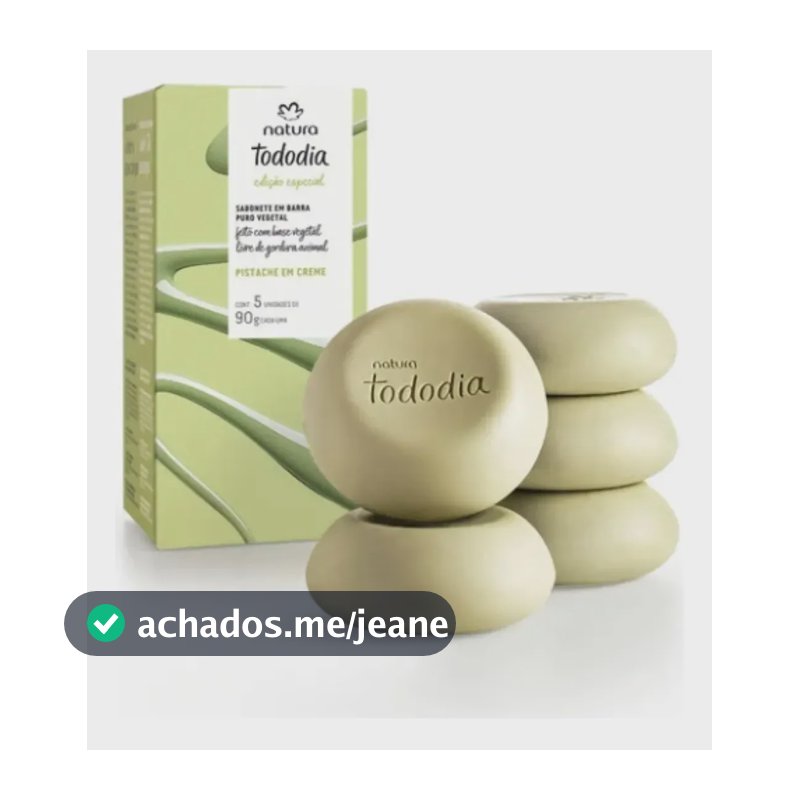 Sabonete Natura Tododia  Pistache Em Creme 90 Gramas