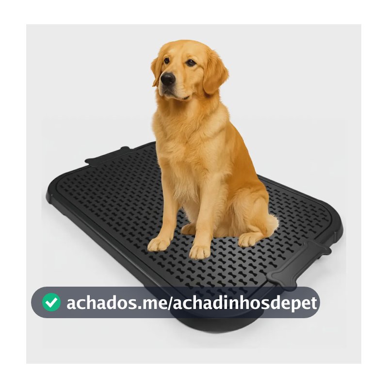 Banheiro Pet Preto Grande Lavável Grade Alta Premium Preto