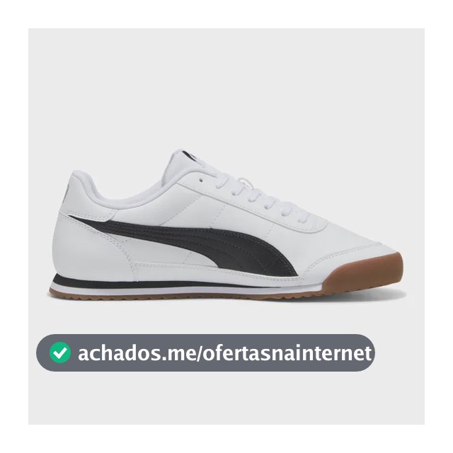 Tênis Masculino E Feminino Turino Ii Puma Puma White-puma Black-cool Light Gray Liso 40 Eu