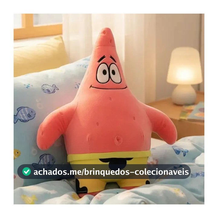 Pelúcia Bob Esponja ou Patrick Estrela Fabrinkando Sonhos patrick tamanho 30 cm