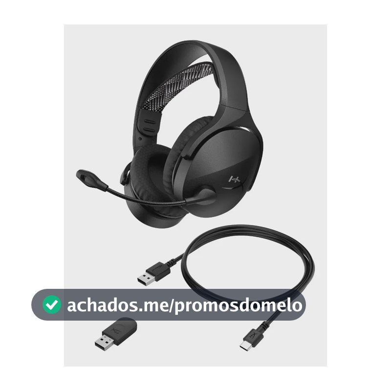 Headset Gamer Sem Fio HyperX Cloud Jet | Bluetooth 5.3, Até 25h, Preto | AJ0T1AA