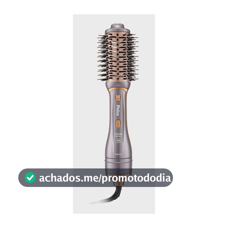Escova Secadora Philco Pes19sg 3 Acessórios 1300w Cor Prata