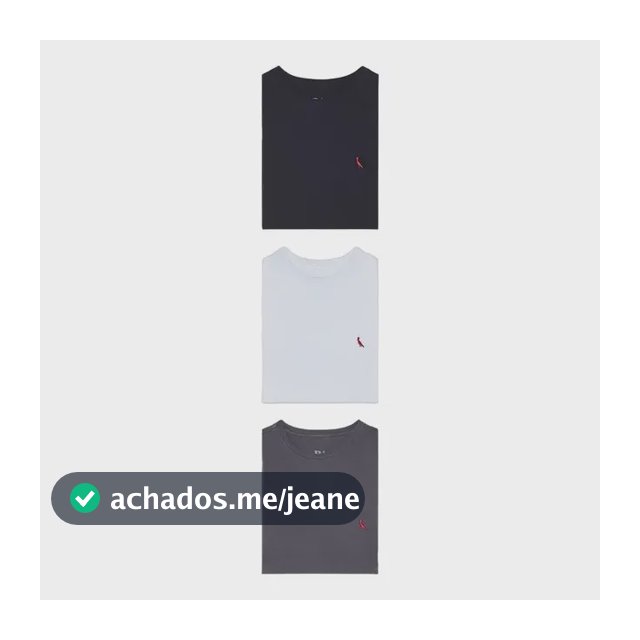 Kit 3 Camisetas Básicas Brasa Pica Pau Bordado Reserva