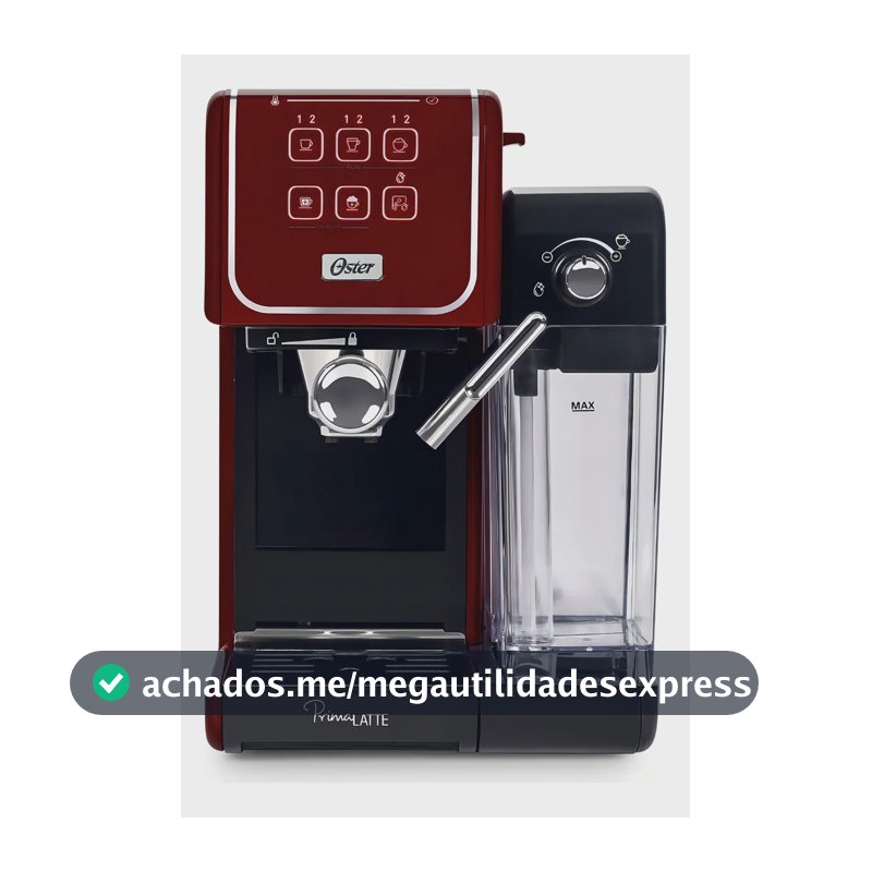 Oster PrimaLatte Touch Red Cafeteira Espresso 1050W -