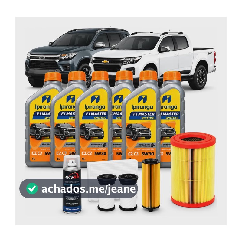 Kit Troca De Óleo E Filtros S10 2.8 Diesel 2012 Até 2023