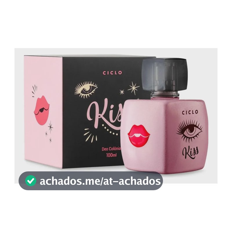 Perfume Deo Colônia Kiss Com Caixa Feminino 100ml Ciclo Cosméticos Presente