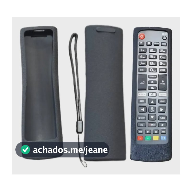 Capinha De Silicone Para Controle Remoto Tv LG Led Smart 4k Preto