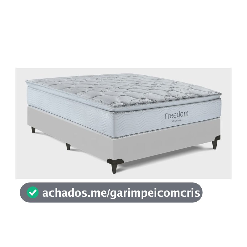 Cama Box E Colchão Freedom - Casal (138x188) Branco