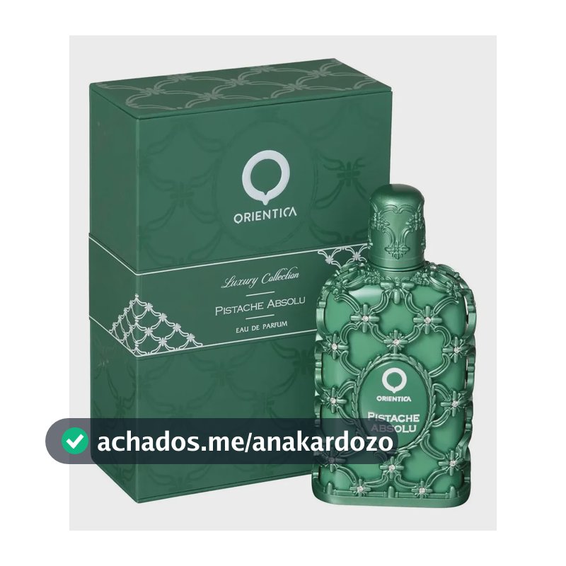 Perfume Orientica Pistache Absolu 80ml Eau De Parfum Premium Unissex Gourmand Oriental Árabe Pistache Baunilha Sândalo Cedro