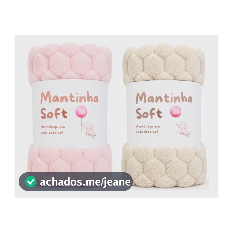 Kit 02 Mantas Cobertor Bebe Tartaruguinha Macia Quentinha Rosa E Bege