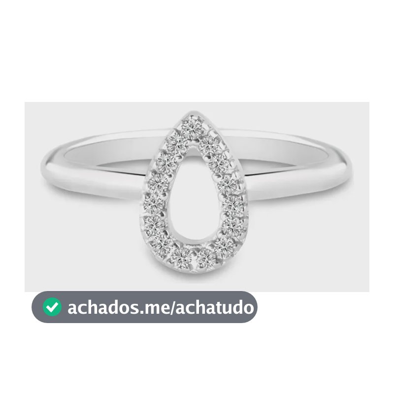 Anel Life Astro Gota Em Prata 925 Com Pedras Incolores 18
