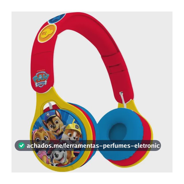 Fone De Ouvido Bluetooth Infantil Patrulha Canina