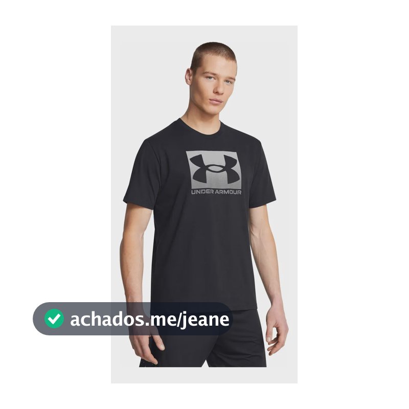 Camiseta Masculino Boxed Sports Under Armour Bkpgry Logo Under Armour Gg Liso