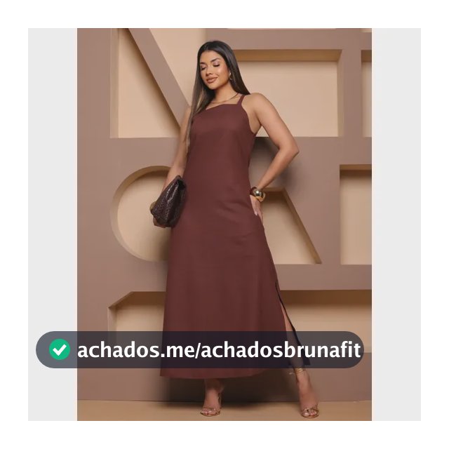 Vestido Longo De Linho Fenda Lateral Festa Alça Regulável