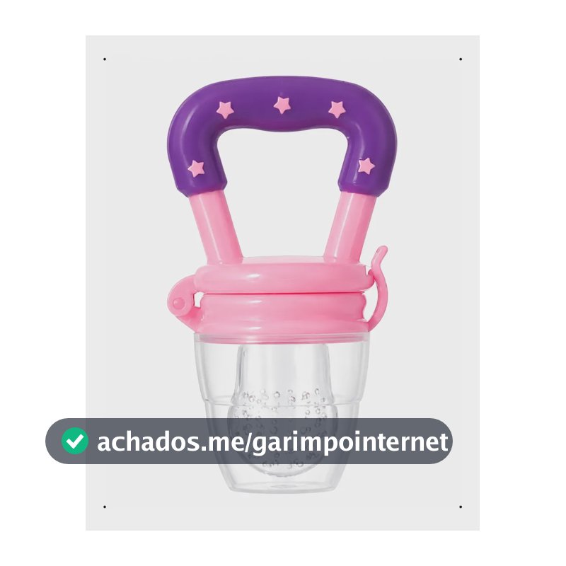 Chupeta Alimentadora Silicone Rosa Para Frutas Bebê Pink 6.5cm X 11cm