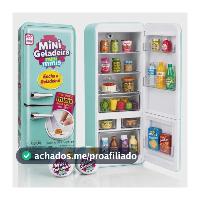 Mini Geladeira Brinquedo Infantil Epsilon Azul-turquesa