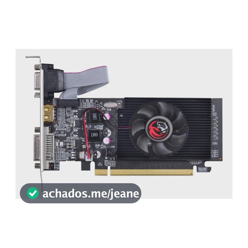 Placa de Vídeo Pcyes GeForce GT 210 1GB 64 Bits Low Profile Quad HD