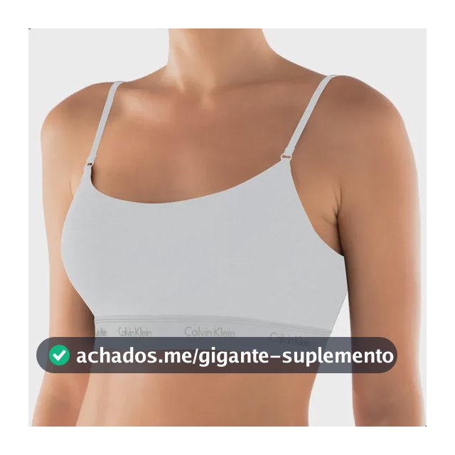 Top Sutiã Calvin Klein Original Algodão Cotton Costas Naked