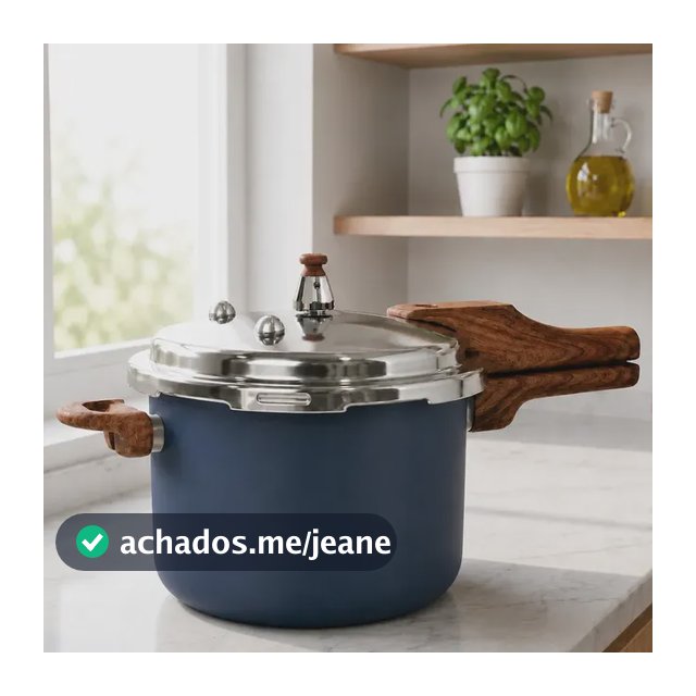Panela Pressão 4,2l Indução Cerâmica 4 Válvulas Segurança Cor Azul Escuro