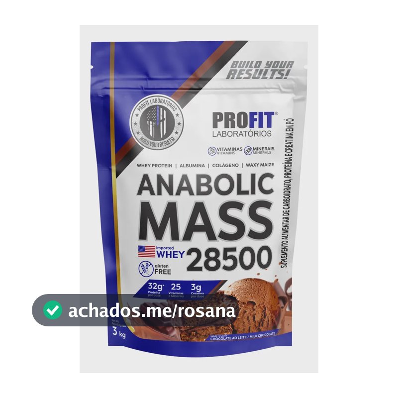 Anabolic Mass 28500 3kg Profit Labs Sabor Chocolate