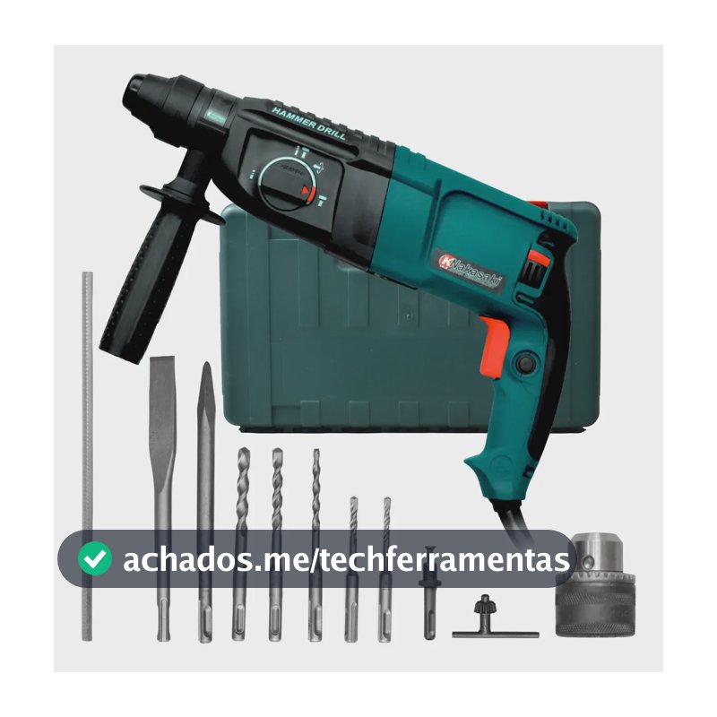 Martelete Perfurador Rompedor 1200w Profissional K Nakasaki Azul 110v