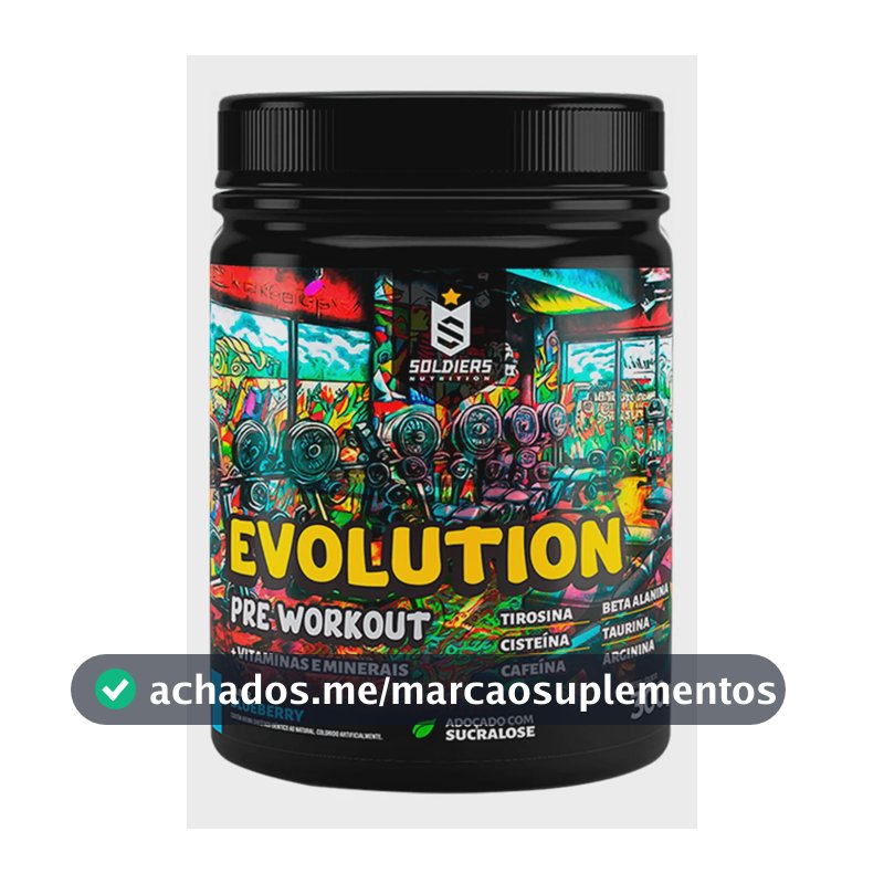 Suplemento Soldiers Nutrition Evolution en pó sabor blueberry x 300g