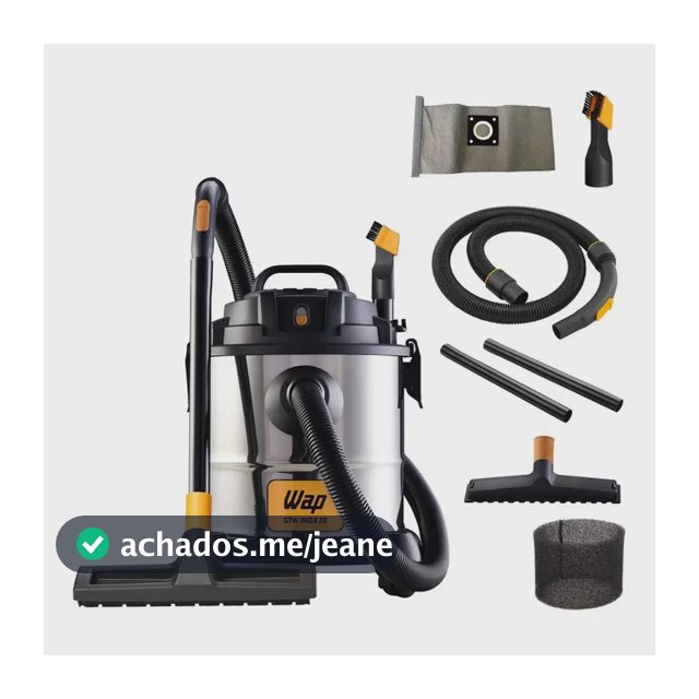 Aspirador Pó e Água WAP GTW Inox 20 com Soprador 1600W 160Mbar 20 Litros