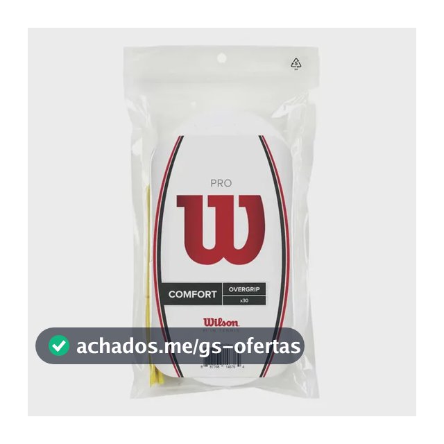 Overgrip Wilson Pro Comfort Branco Para Tênis - Kit Com 30 Branco