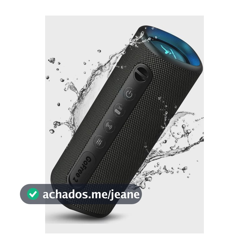 Caixa De Som Bluetooth 40w À Prova D'água Stagesound Gofree Cinza-escuro