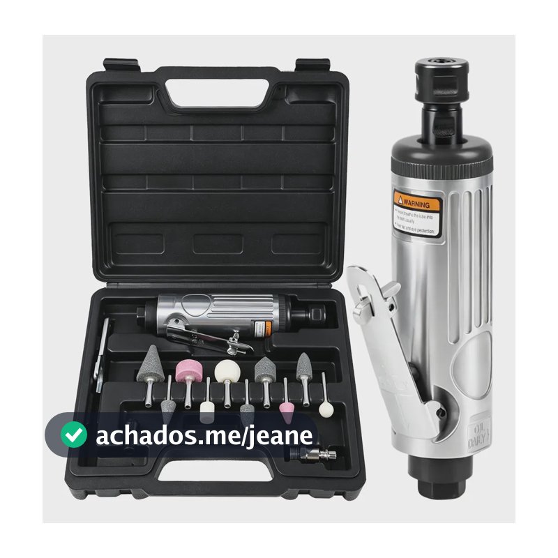 Mini Retífica Pneumática Micro Esmeril Ar Maleta Acessórios