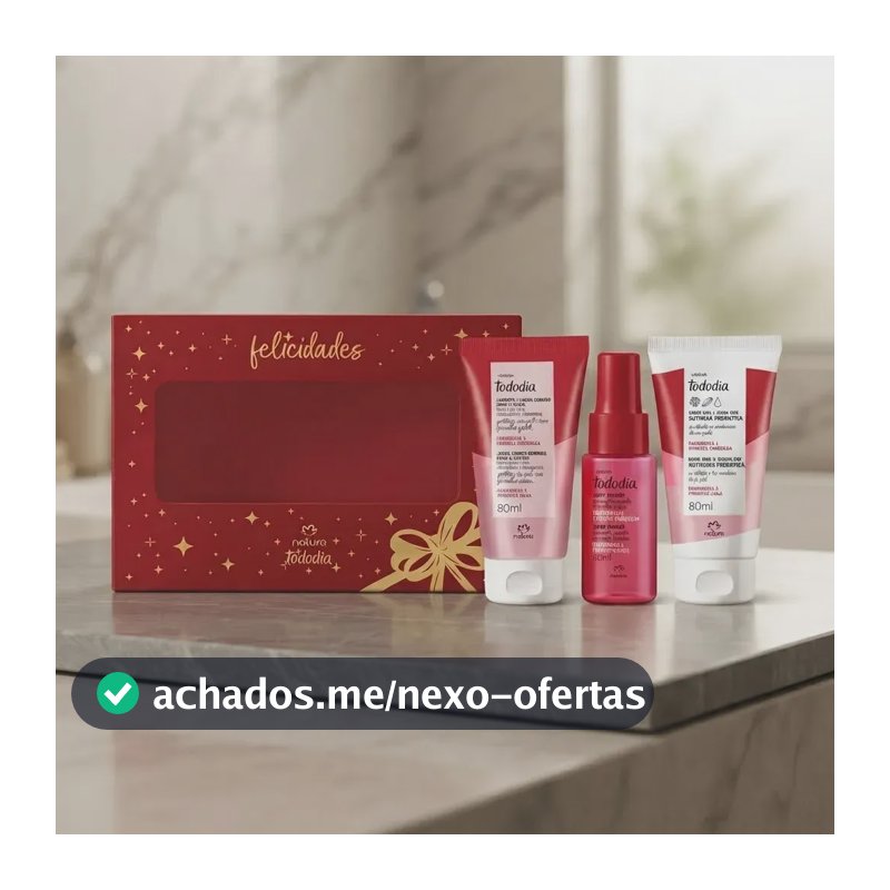 Natura Tododia Framboesa Pimenta Vermelha Kit com 3 unidades / Caixa