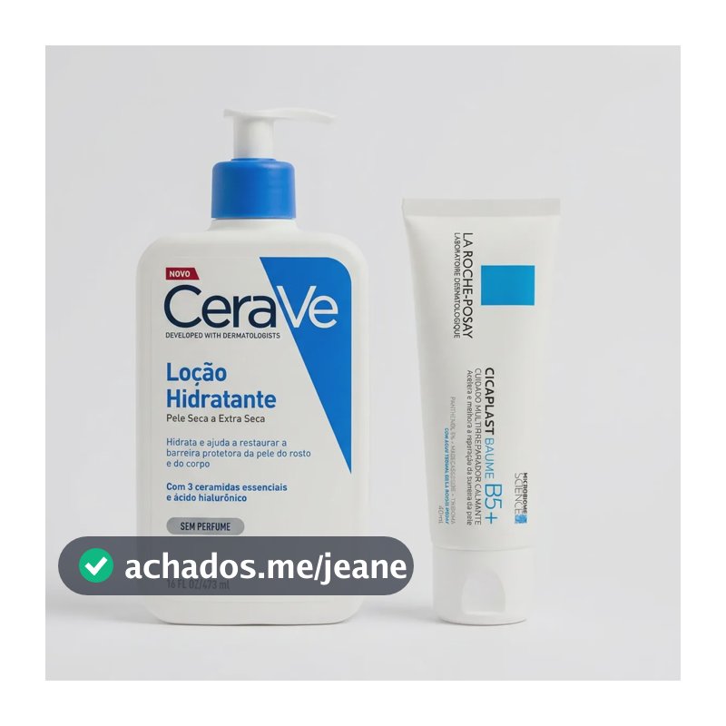 Kit Skincare Hidratante + Reparador: Cerave 473ml + La Roche-posay Cicaplast 40ml