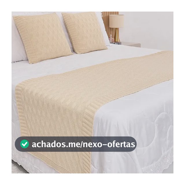 Peseira Manta Trico Cama Casal Queen Efeito 3d