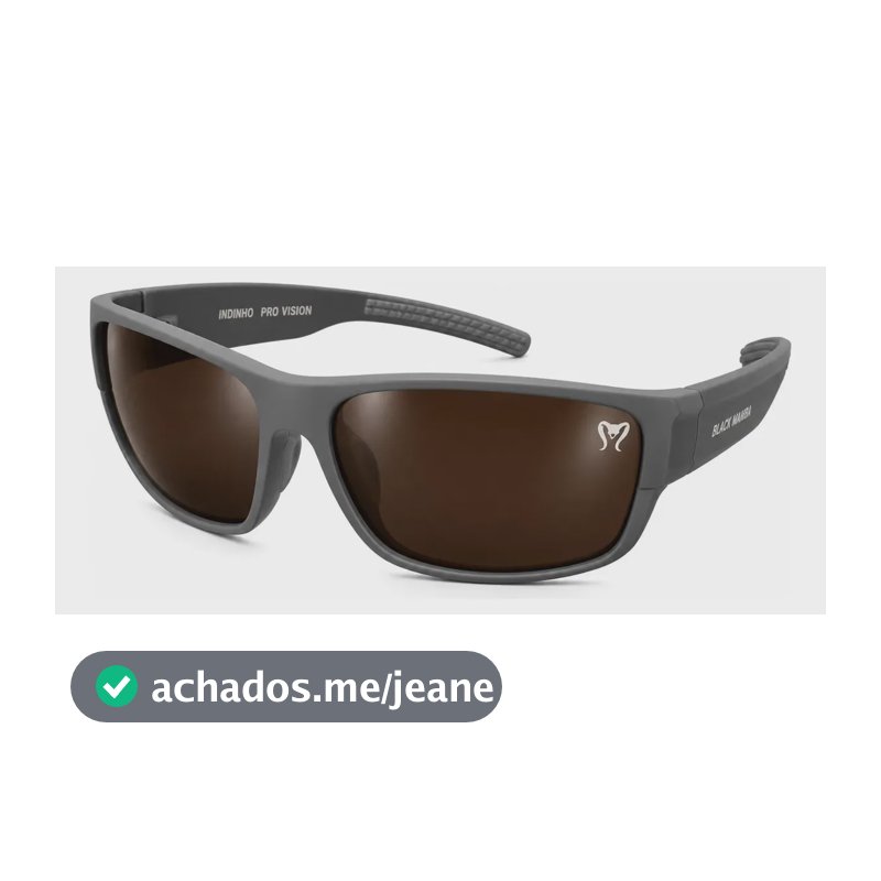 Oculos De Pesca Polarizado Indinho Pro Vision Black Mamba Marrom Preto