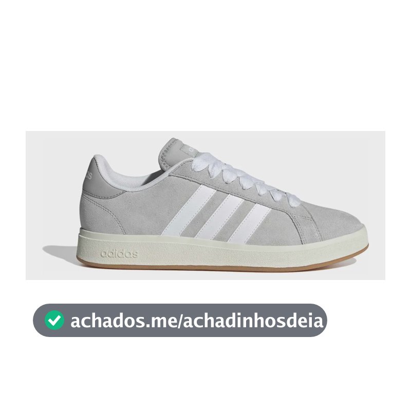 Tênis Masculino Grand Court Base 00s adidas Gretwo/ftwwht/gum10 Liso 43 Br