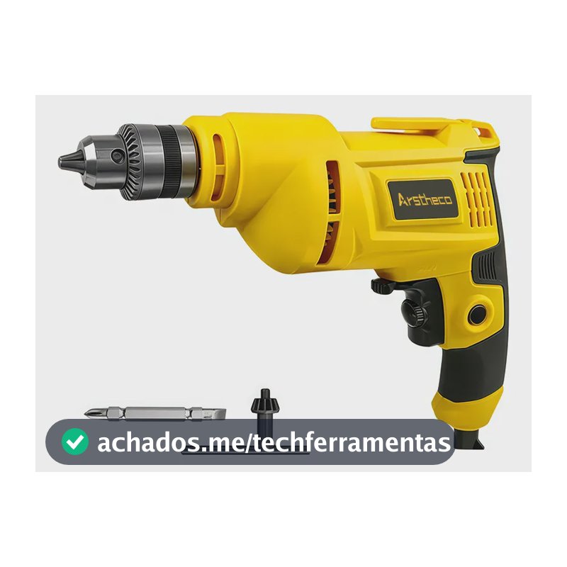 Parafusadeira E Furadeira 850w Mandril De 3/8'' 10mm Amarelo 220v