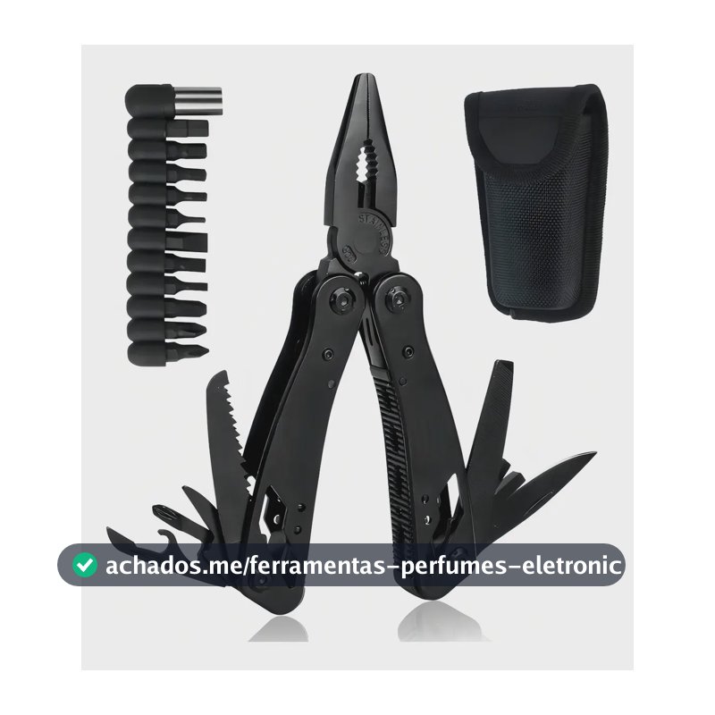 Alicate Universal Multifuncional VAVICHICA Preto Aço Inoxidável