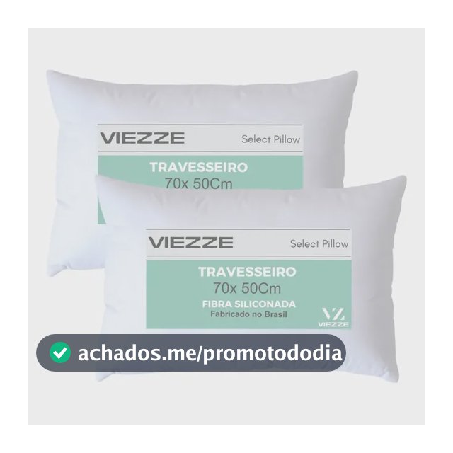 Kit 2 - Travesseiros Select Premium Luxo Fibra Antialérgica Branco