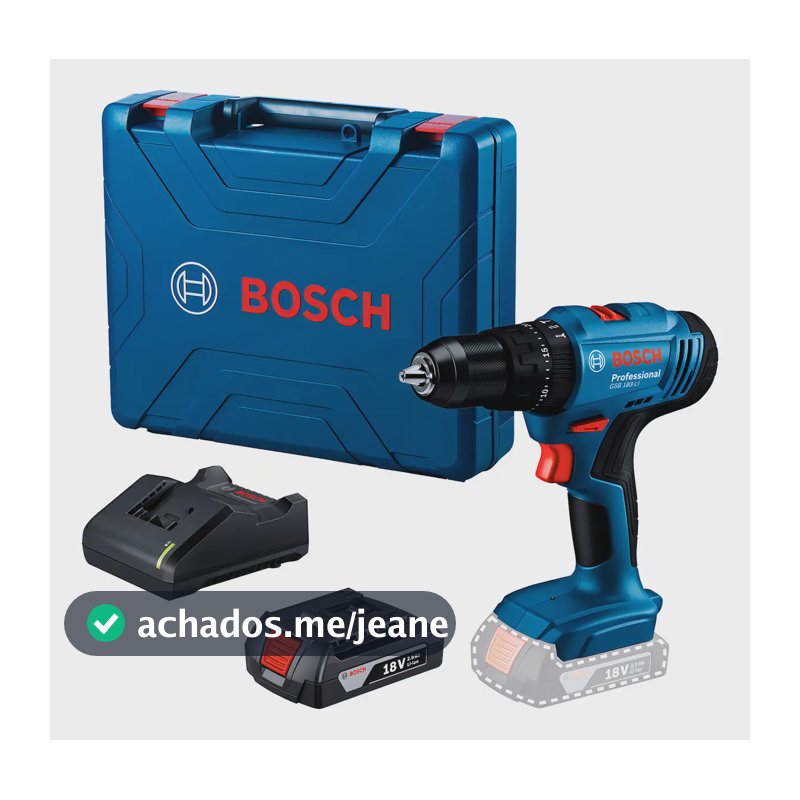 Furadeira Parafusadeira Impacto Gsb 183-li 1 Bateria Bosch Cor Azul Frequência 50/60hz