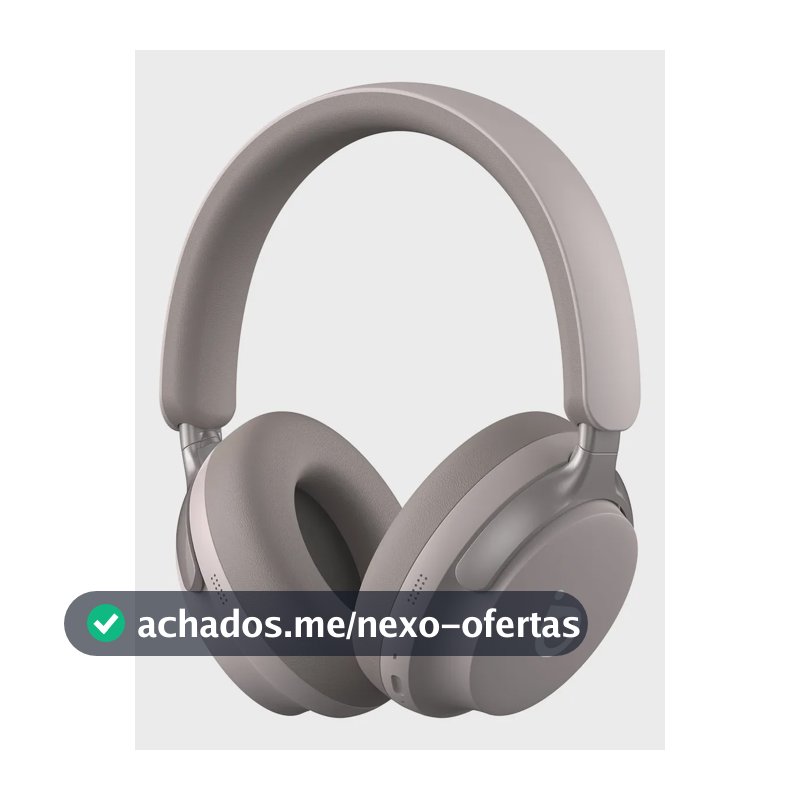 Headphone Basike Over-Ear com Bluetooth 5.4, ANC e Microfone, Rosa