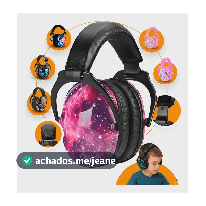 Protetor Auricular Abafador Ruido Autismo Autista Tdah Adulto Infantil Roxo-estelar T7