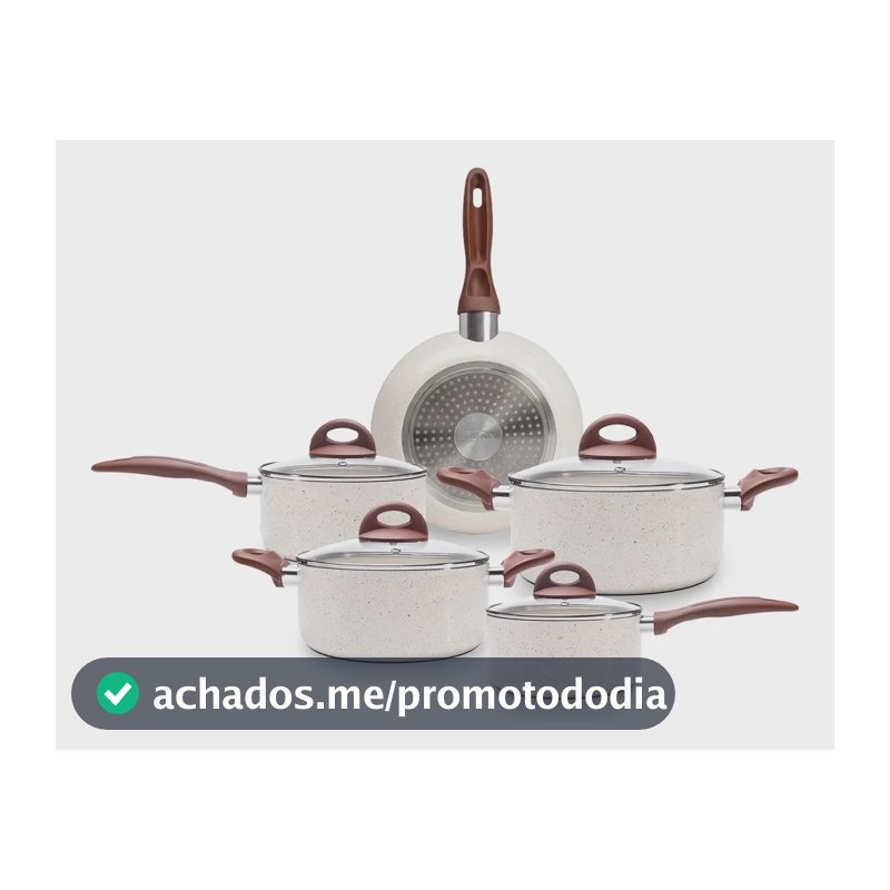 Jogo De Panelas Smart Plus Vanilla Indução Cerâmico 5peças Brinox 4774/101