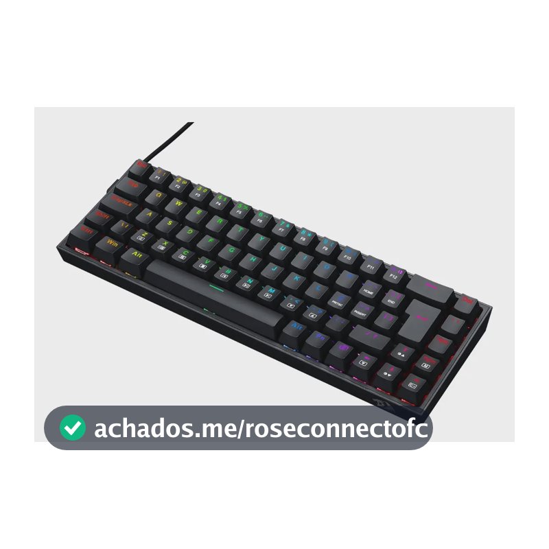 Redragon Castor Rgb Preto Switch Marrom Abnt2 Preto Português Brasil