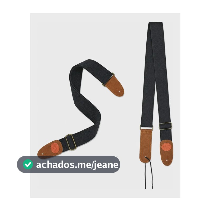 Correia Para Violão Guitarra Baixo Alça Ajustável Preto Premium