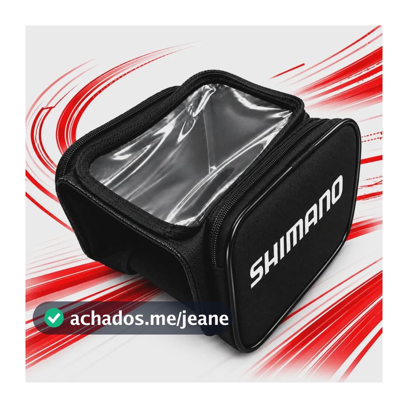 Bolsa Alforje Bicicleta Shimano Bike Quadro Suporte Celular Preto