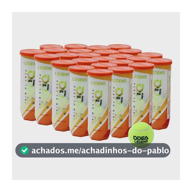Caixa De Bolas De Tenis Odea Legend 24 Tubos De 3 Bolas Amarelo