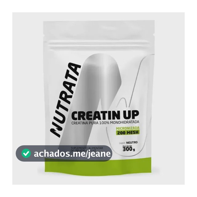 Creatina Pó Monohidratada Nutrata 300g Refil Pura Sem Sabor Sem Sabor