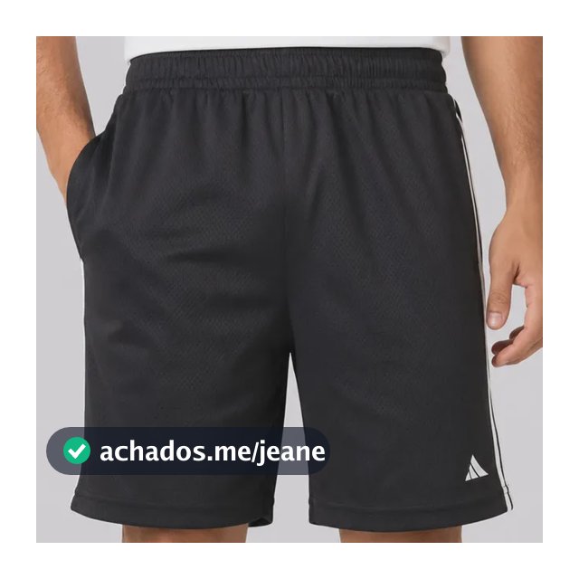 Bermuda adidas 3 Listras Ess Preta