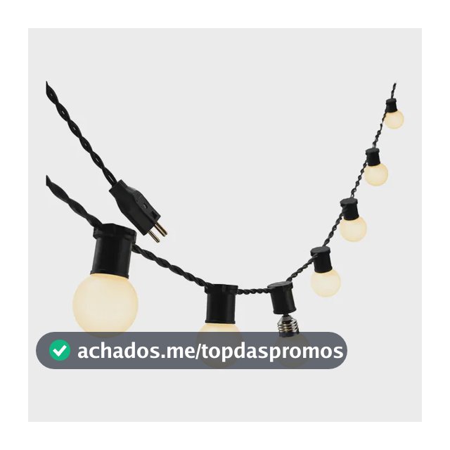Varal De Luzes Cordao Festao 10 Mts Lampadas Inclusa Promo