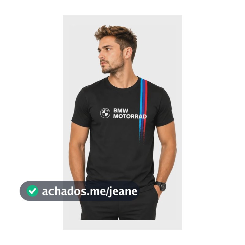 Camiseta Bmw Motorrad Masculina Allboy Premium Gg Preto Masculino